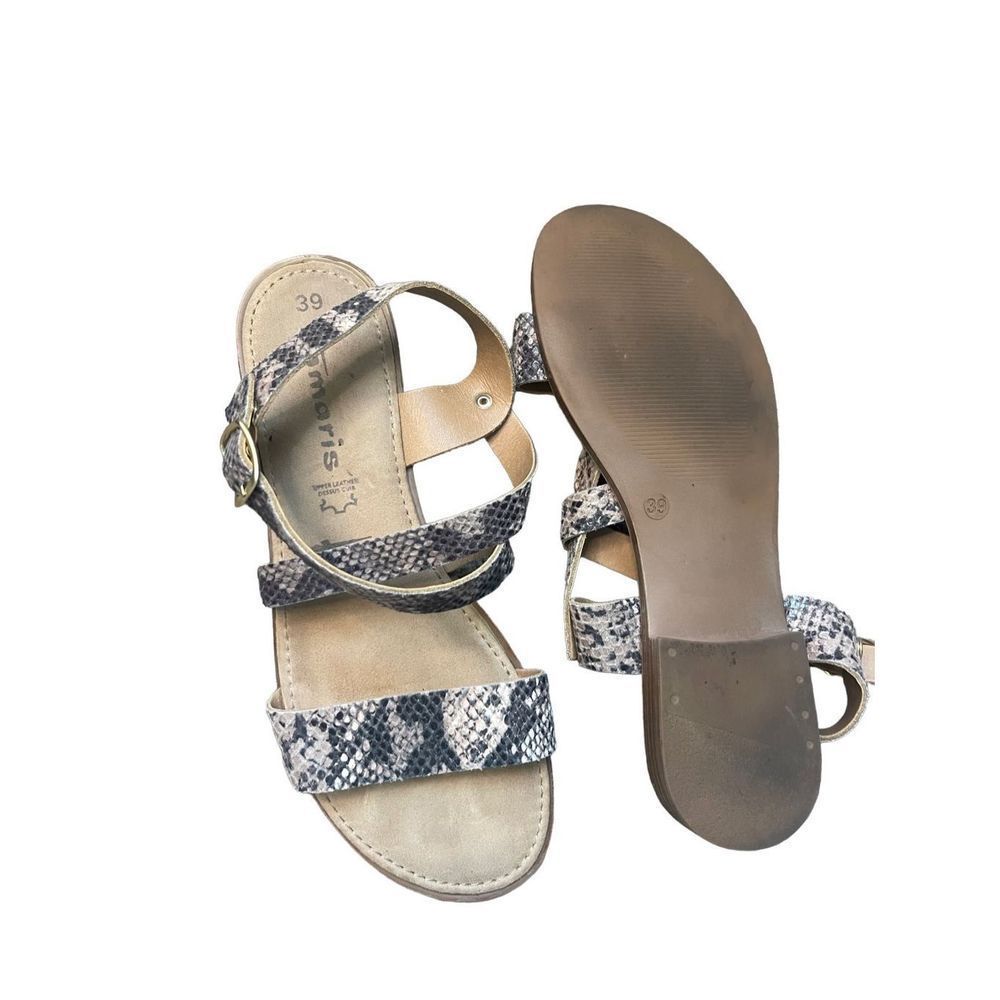 Tamaris Sandals Crocodile Pattern Leather Size 39